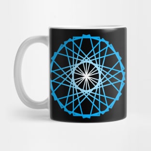 Unique glowing blue cogwheel Mug